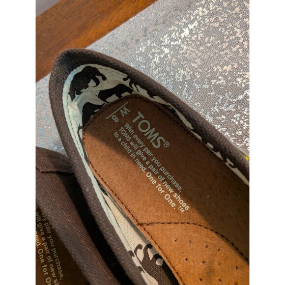 Toms Shoe Women's 8 Haiti Berthony Artists Hand Painted Village Canvas Slip-On - Picture 4 of 10